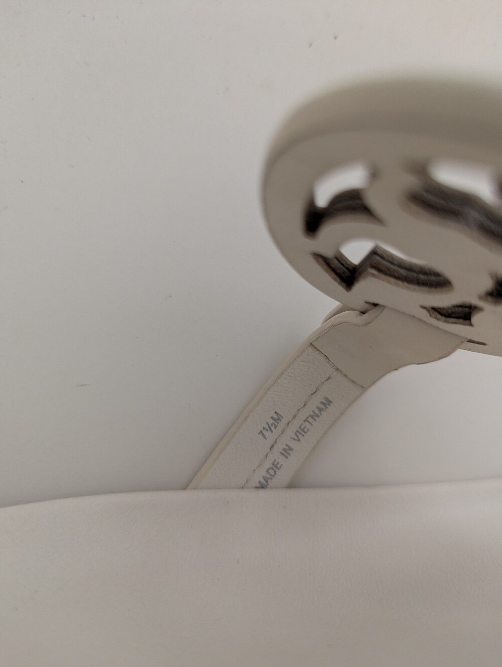 EUC! Tory Burch Miller Cloud Sandal In White Leather Size 7.5 - Picture 8 of 15